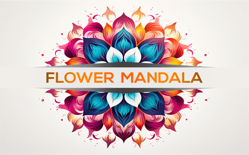 Mandala floral | desenho de mandala floral | flor floral | arte com flores coloridas