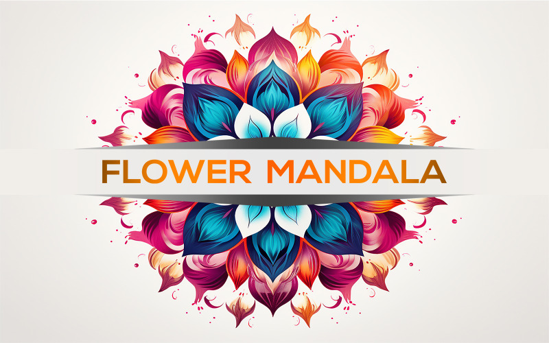 Mandalas floraux | conception de mandala floral | fleur florale | art floral coloré