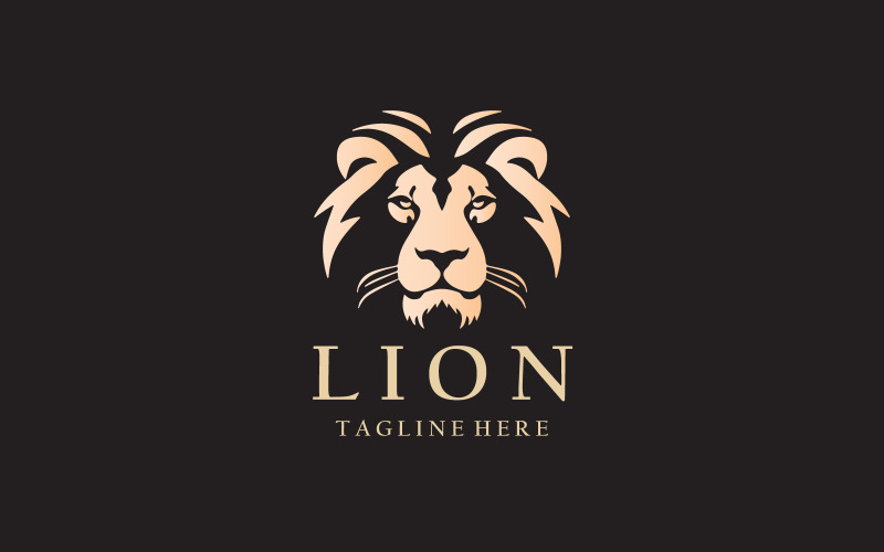 Modèle de conception de logo tête de lion V3