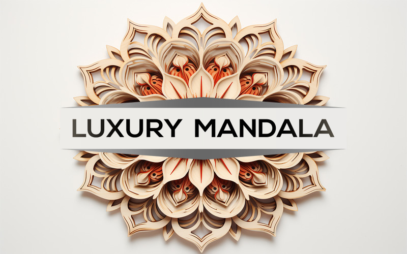 Aquarell-Mandala-Design | 3D-Mandala-Design | Kunstmandala aus Holz | Aquarell-Mandala