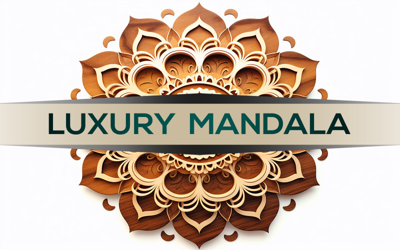 Kreatives Mandala aus Holz | Mandala-Design aus Holz | Mandala aus Holz | braunes Mandala