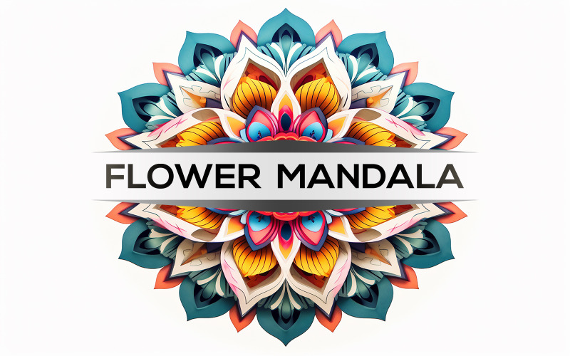 Mandala de flores de colores | diseño de mandala colorido | flor colorida | arte floral colorido