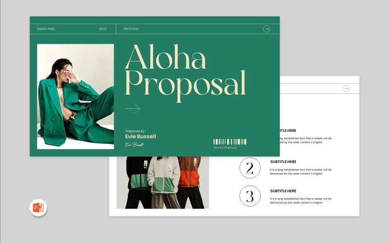PowerPoint-Vorlage für Aloha-Markenvorschläge