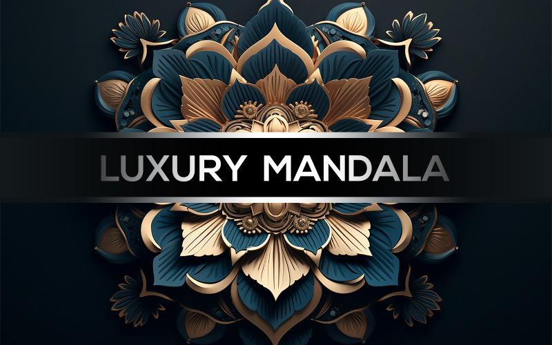 Prémiový design mandaly | 3D umění mandaly | dřevěná mandala | barevné květinové mandala umění