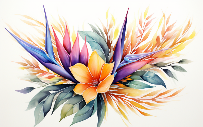 Akvarell blombuketter, illustration bakgrund 123