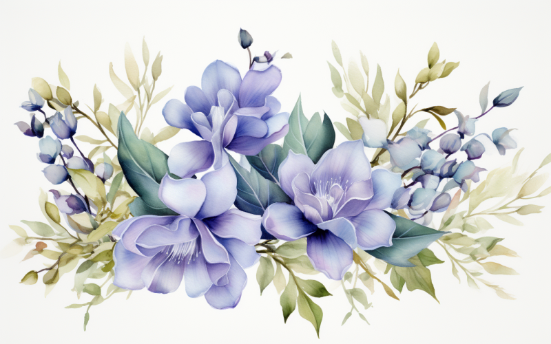 Akvarell blombuketter, illustration bakgrund 160