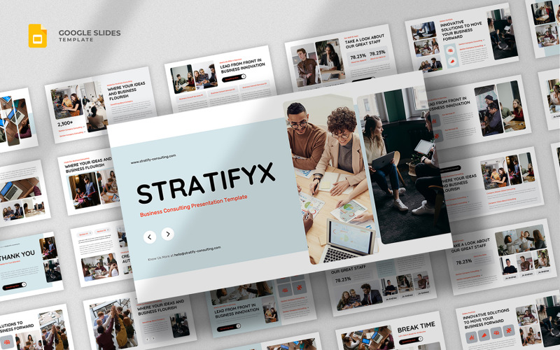 Stratifyx – Šablona Prezentací Google pro obchodní poradenství