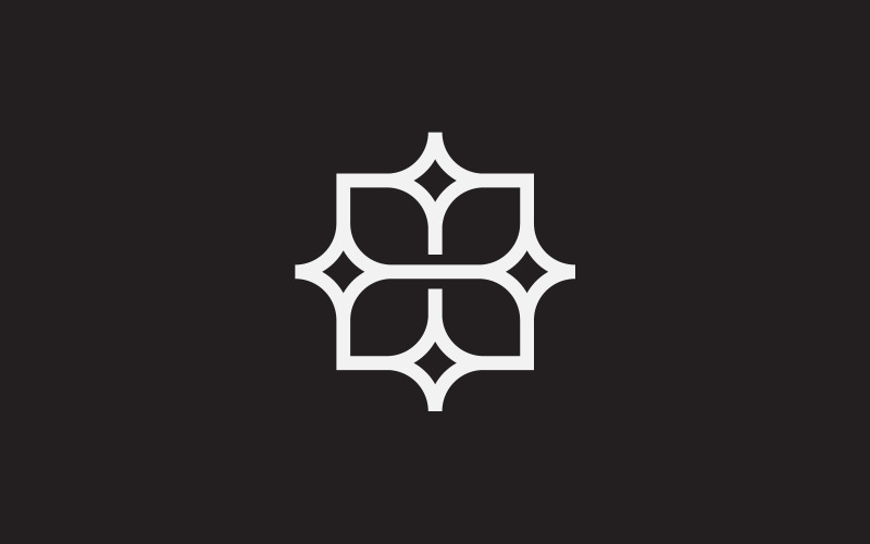 Modello di progettazione del logo del fiore della stella B