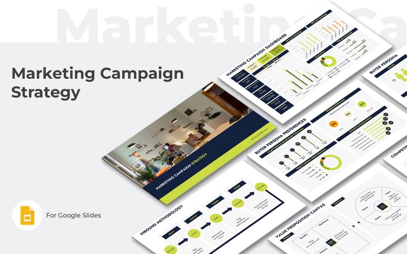 Stratégie de campagne marketing Modèle de présentation Google Slides