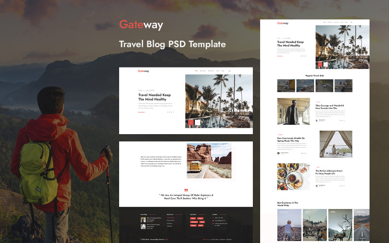 Gateway - Reseblogg PSD-mall
