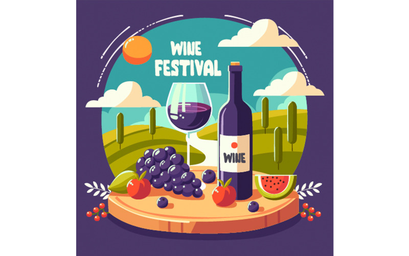 Illustration zum Nationalgetränk-Weintag