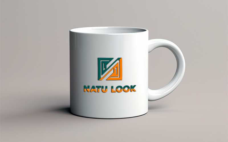 Pokalmodell | Tasse-Logo-Mockup | Weißes Cup-Logo-Modell