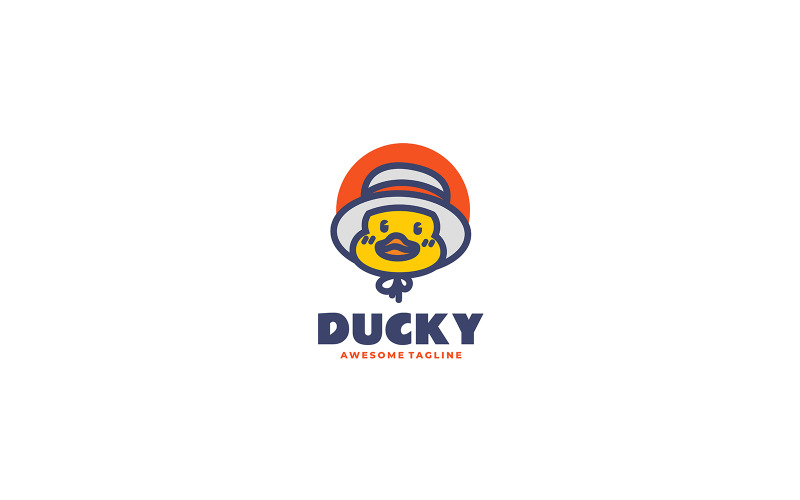 Ducky maskot karikatür logosu