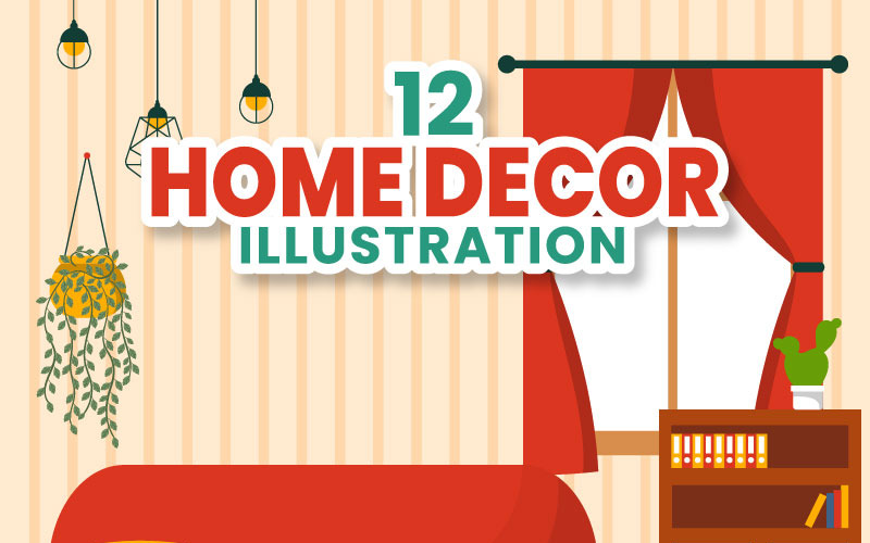 12 Illustration de décoration intérieure