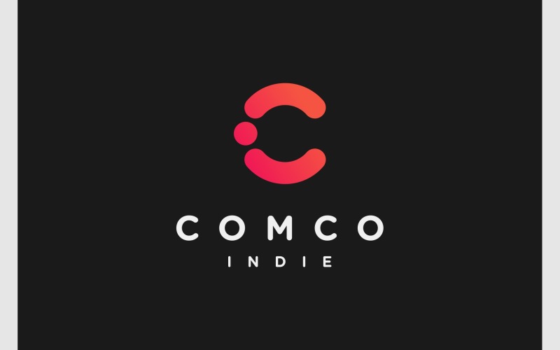Lettre CI IC Logo monogramme simple