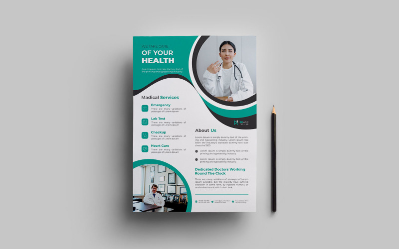 Медицина та охорона здоров'я дизайн листівки