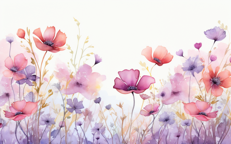 Aquarel bloemen boeketten, afbeelding achtergrond 249