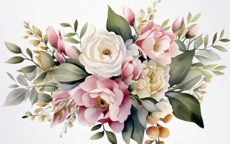 Aquarel bloemen boeketten, afbeelding achtergrond 282