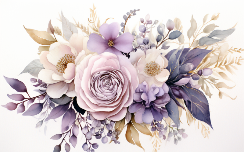 Aquarel bloemen boeketten, afbeelding achtergrond 394