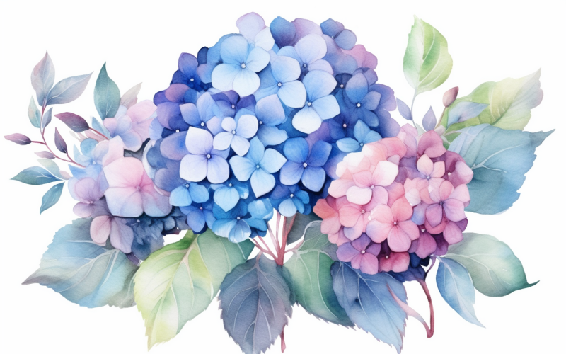 Mazzi di fiori ad acquerello, sfondo illustrazione 360