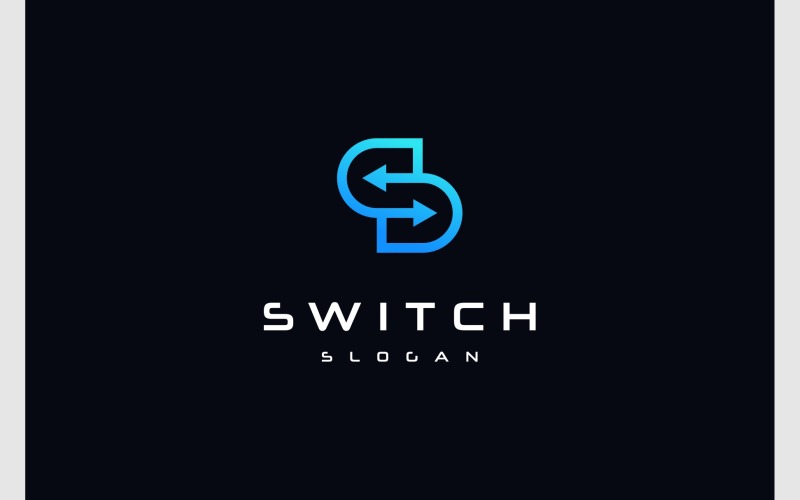 Bokstaven S eller SD DS Switch Arrow Logo