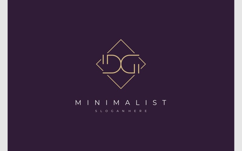 Літера DG мінімалістичний елегантний логотип