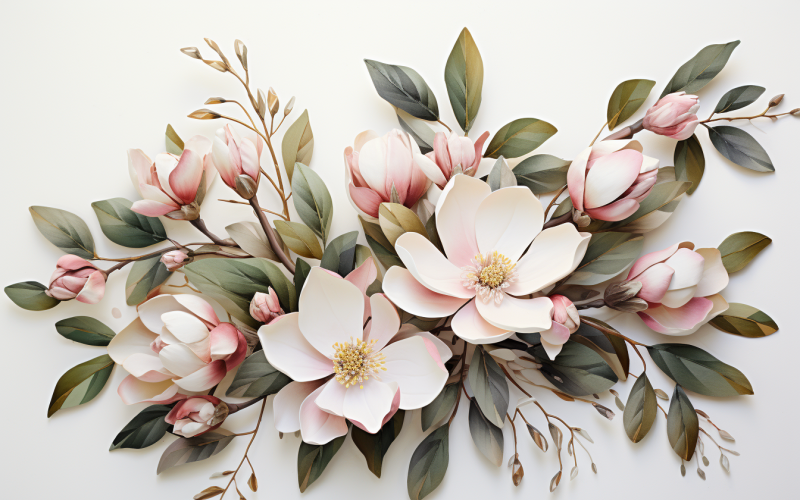 Aquarel bloemen boeketten, afbeelding achtergrond 405