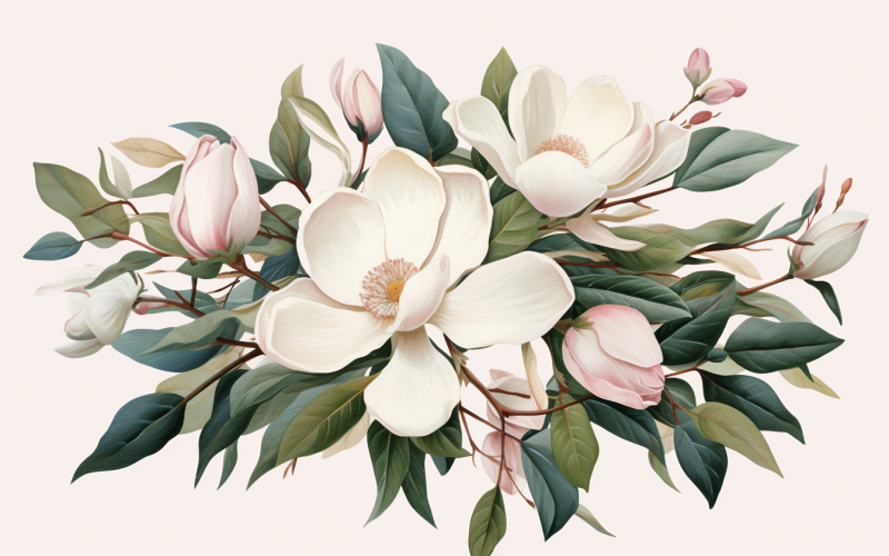 Aquarell-Blumensträuße, Illustrationshintergrund 404