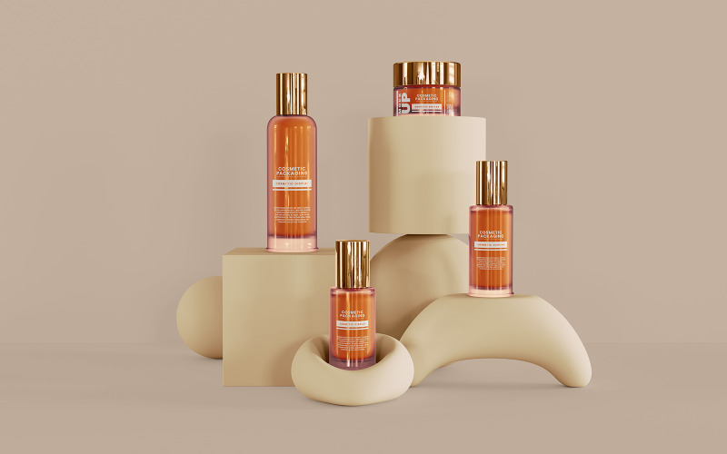 Kosmetische Display-Mockup-Vorlage