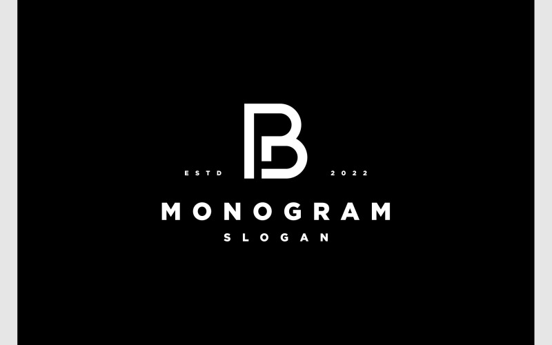 Letra BD DB Logo Monograma Simples