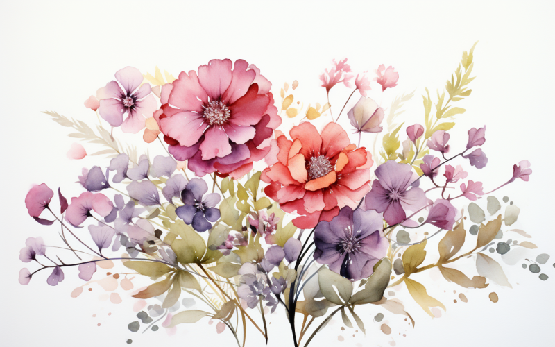Aquarel bloemen boeketten, afbeelding achtergrond 572