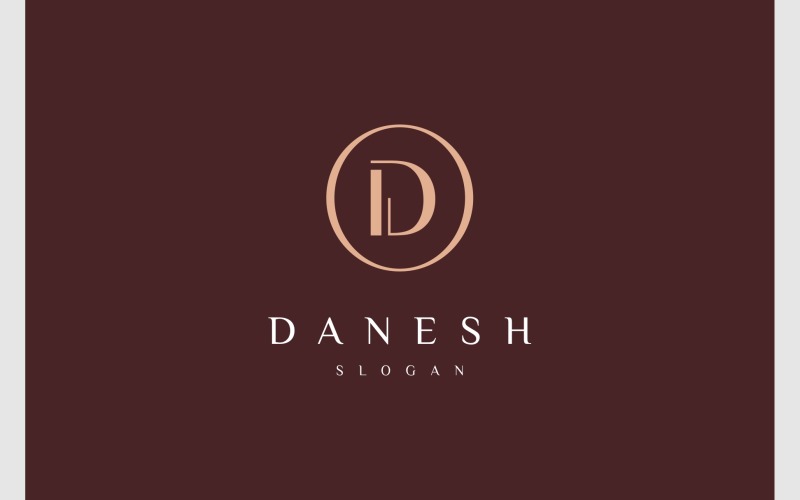 Bokstaven D Elegant minimalistisk logotyp