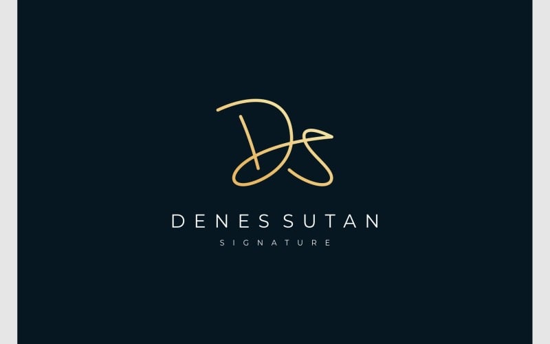Brev DS Signatur Handskriven logotyp