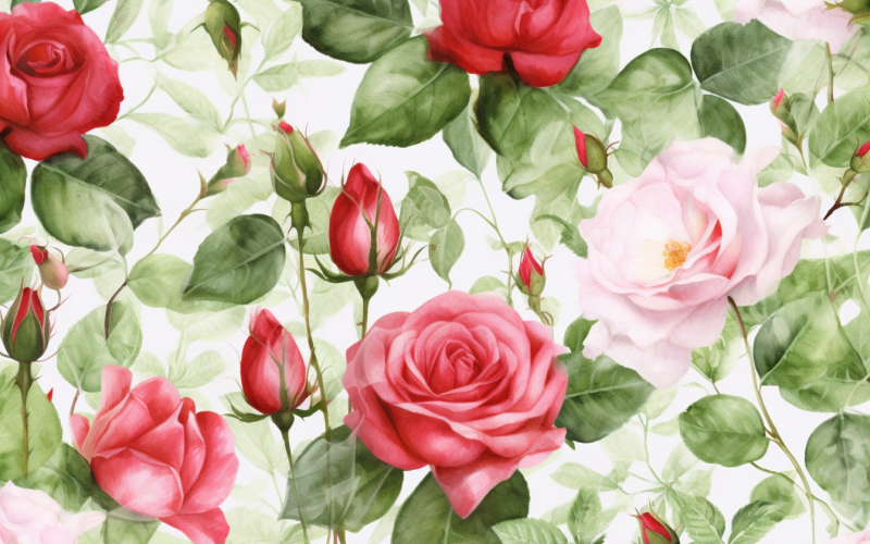 Buquês de flores em aquarela, fundo ilustração 582