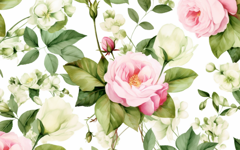Buquês de flores em aquarela, fundo ilustração 585