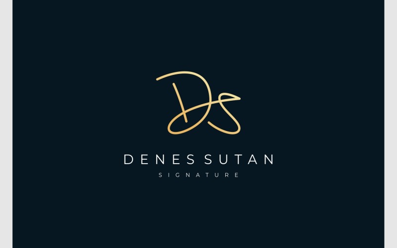 Letter DS Signature Handwritten Logo