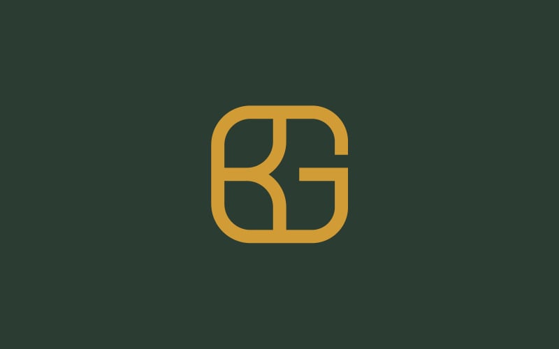 BG letter minimal logo design template