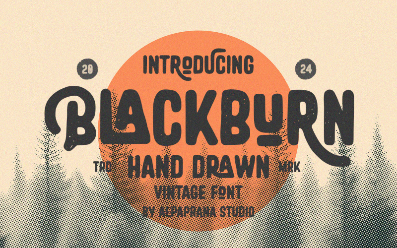 Blackburn - Rustikale Vintage-Schriftart