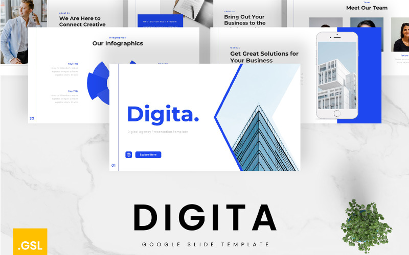 Digita - Plantilla de diapositivas de Google para agencia digital