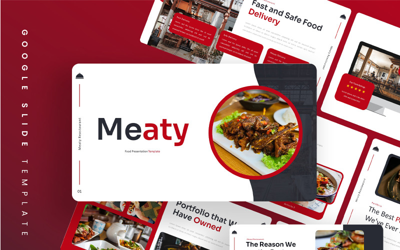 Meaty: modello di presentazioni Google per alimenti