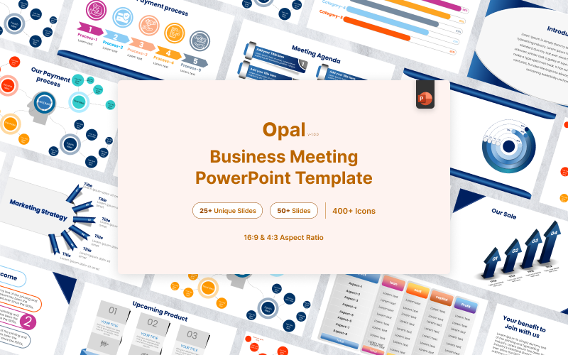 Opal - PowerPoint-presentatiesjablonen voor zakelijke bijeenkomsten