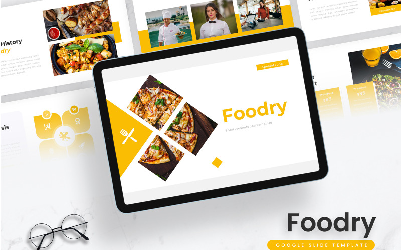 Żywność – Szablon Prezentacji Google dotyczący żywności