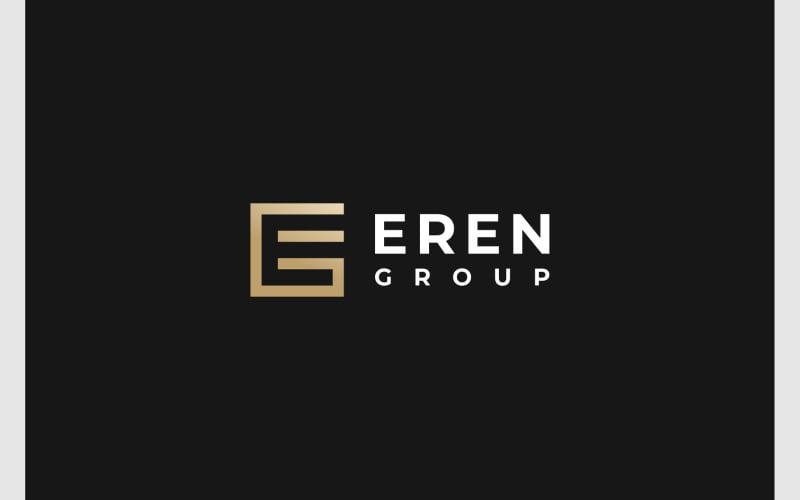Bokstaven EG GE Gold Luxury Simple Logo