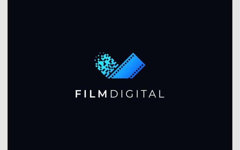 Filmstrip Filme Pixel Tecnologia Digital Logotipo