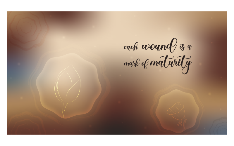 Inspiráló háttér 14400x8100px, barna színséma üzenettel az érettségről
