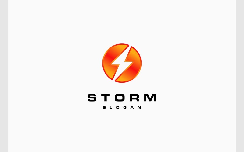 Kreis Volt Electric Thunder Storm Logo