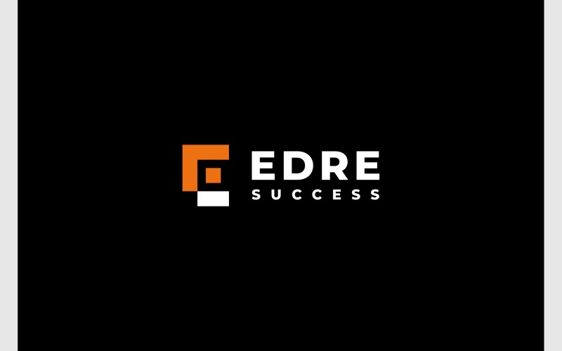 Letter E pijl succes eenvoudig logo