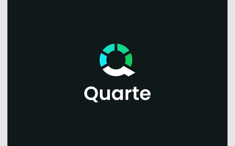 Lettre Q Cercle Progrès Logo Moderne