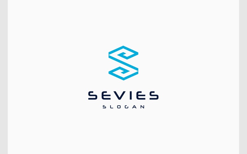 Logo semplice geometrico esagonale lettera S
