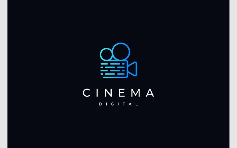 Logotipo De Tecnología Digital De Película De Cámara